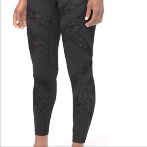 RARE Lululemon wunder under HR tight flocked mesh floral scatter LW5CA4S